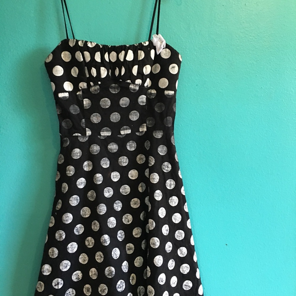 Ruby Rox polka-dot black dress